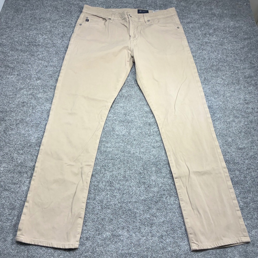 AG Everett Slim Straight Mens 36x32‎ Tan Stretch Pants Preppy